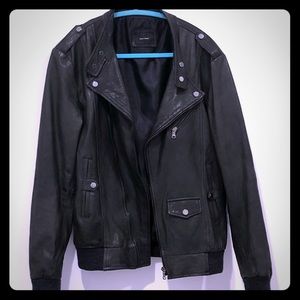 David Naman Leather Moto Jacket